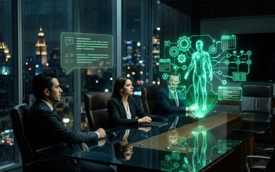 Comparación visual entre un chatbot básico y un agente de IA autónomo atendiendo clientes