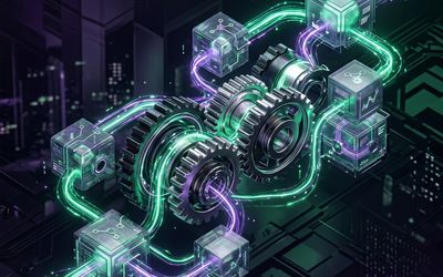 Ilustración comparativa de los ERP open source Odoo y ERPNext para manufactura
