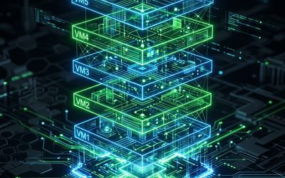 Ilustración comparativa de las plataformas de virtualización Proxmox y VMware