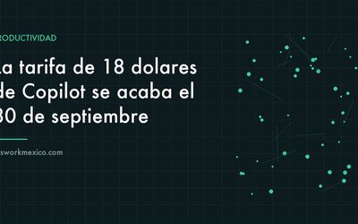 Escritorio de oficina con una hoja de cálculo abierta y un asistente de inteligencia artificial en pantalla