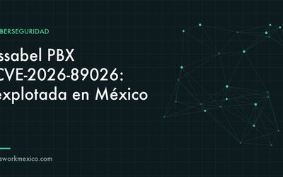 Conmutador telefónico IP montado en el rack de comunicaciones de una oficina