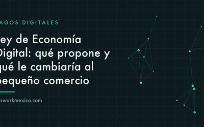 Mostrador de un pequeño comercio mexicano cobrando con medios de pago electrónicos