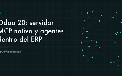 Pantalla de un ERP mostrando módulos de inventario y ventas con asistencia automatizada