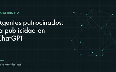 Conversación de chat mostrando una respuesta patrocinada claramente etiquetada junto a productos