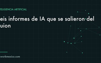 Registro de actividad de un agente de inteligencia artificial con acciones marcadas para revisión