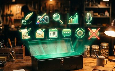 Caja de herramientas digital abierta con diez utilidades de IA gratuitas para pequeñas empresas
