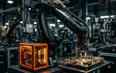 Ilustración conceptual del edge computing aplicado a la manufactura