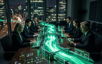 Reglas y controles de gobernanza encauzando el poder de la inteligencia artificial en una empresa