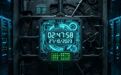 Ilustración conceptual de un backup automatizado con Python y cron en Linux