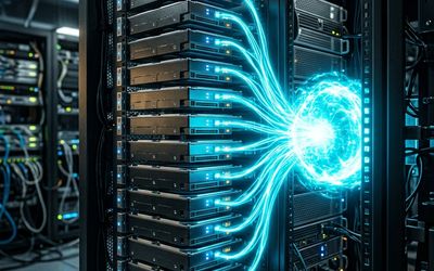 Ilustración de un arreglo RAID por software con discos en un servidor Linux