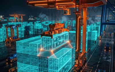 Ilustración de contenedores orquestados con Docker Compose para principiantes