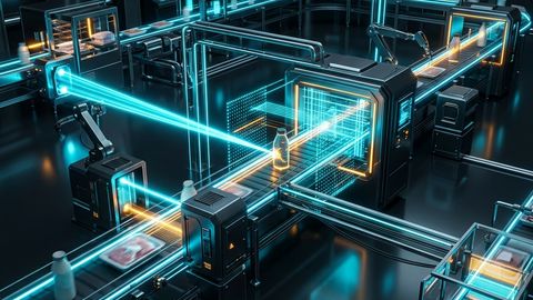 Ilustración conceptual de tecnología para la industria de alimentos y bebidas
