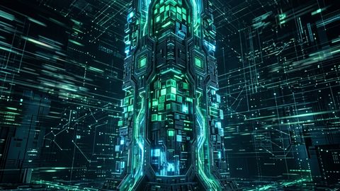 Ilustración conceptual de tecnología para gobierno y sector público