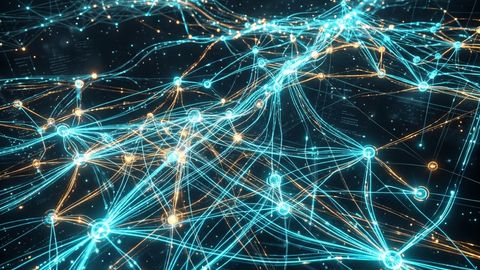 Diagrama conceptual de redes empresariales con nodos interconectados