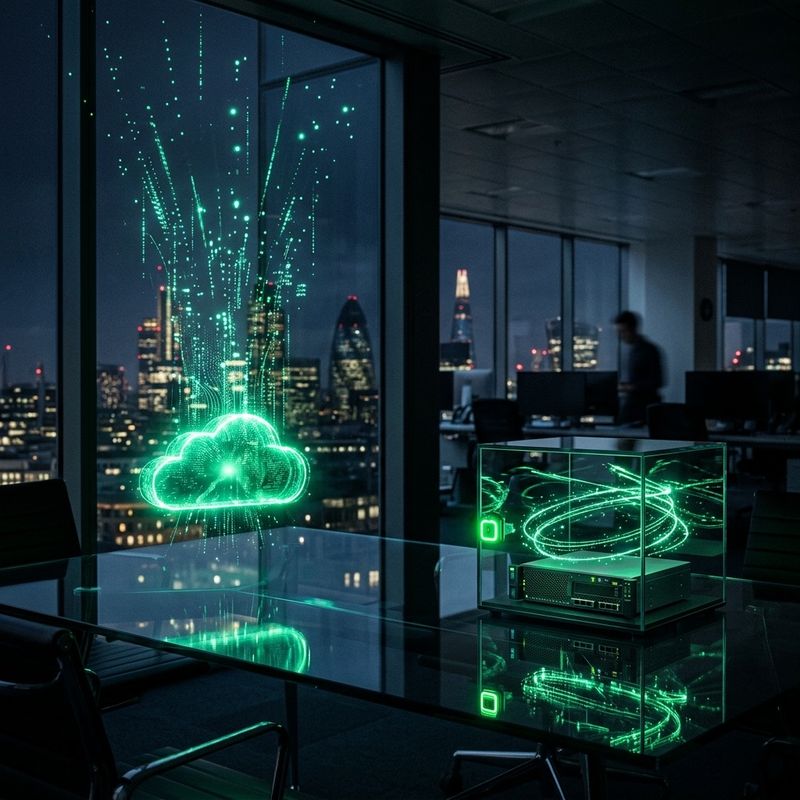 Nube de datos pública frente a un servidor privado protegido dentro de la empresa