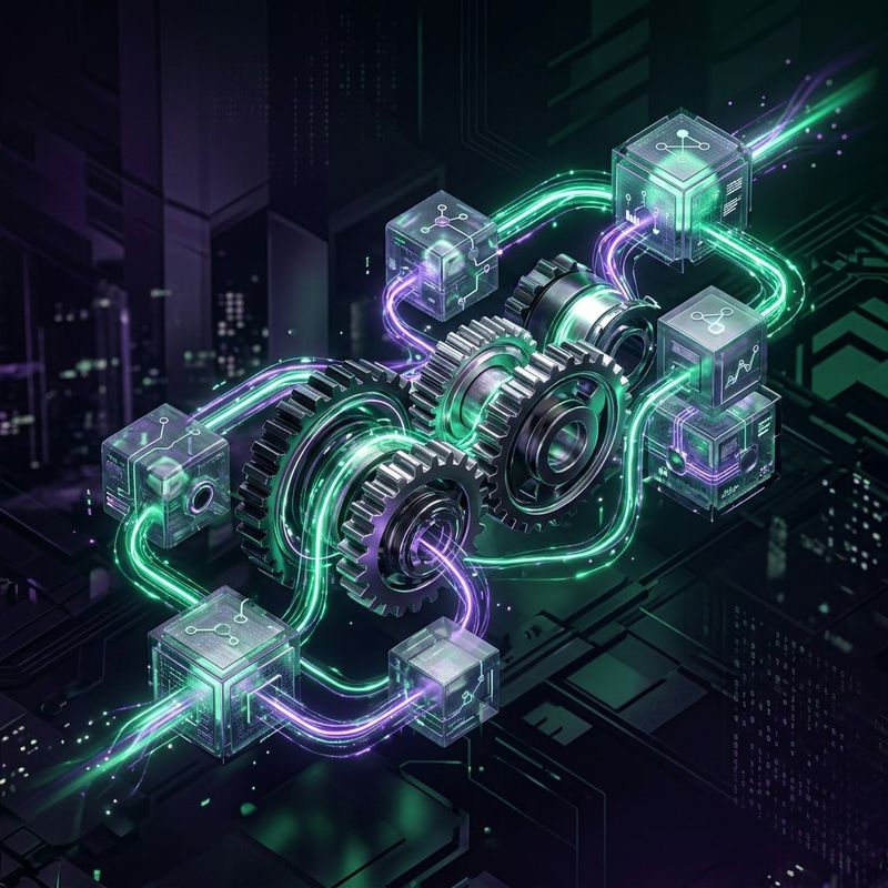 Ilustración comparativa de los ERP open source Odoo y ERPNext para manufactura