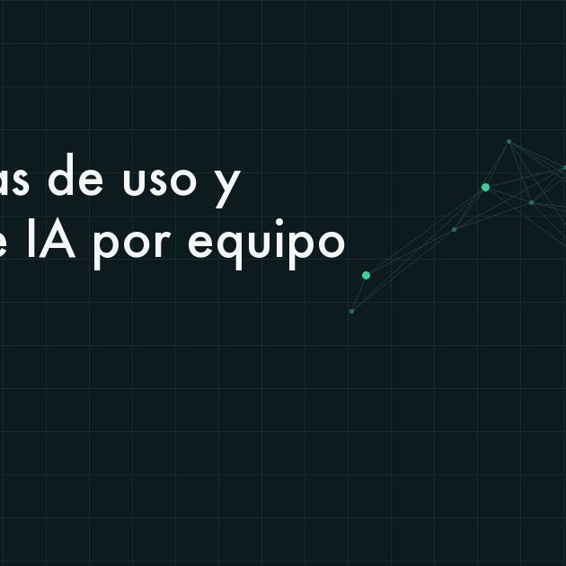 Tablero de control mostrando gráficas de uso y costo de herramientas de inteligencia artificial por equipo