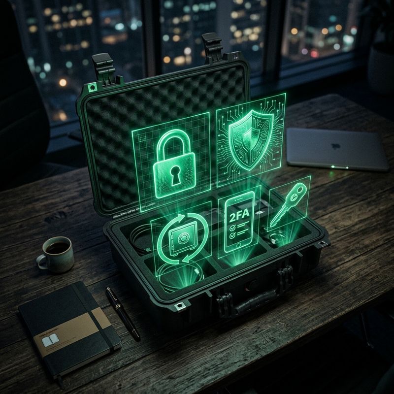 Kit de ciberseguridad esencial para un negocio: gestor de contraseñas, antivirus, respaldo y autenticación
