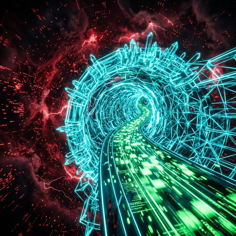 Ilustración conceptual de un túnel VPN seguro con WireGuard en un servidor