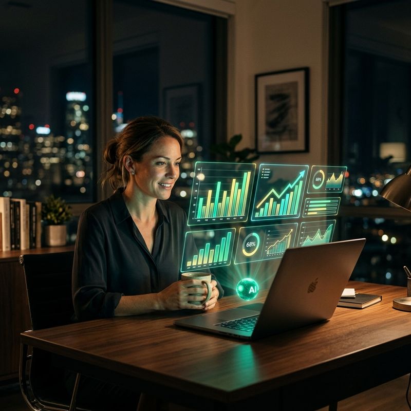 Dashboard de ventas con gráficas generándose con ayuda de inteligencia artificial