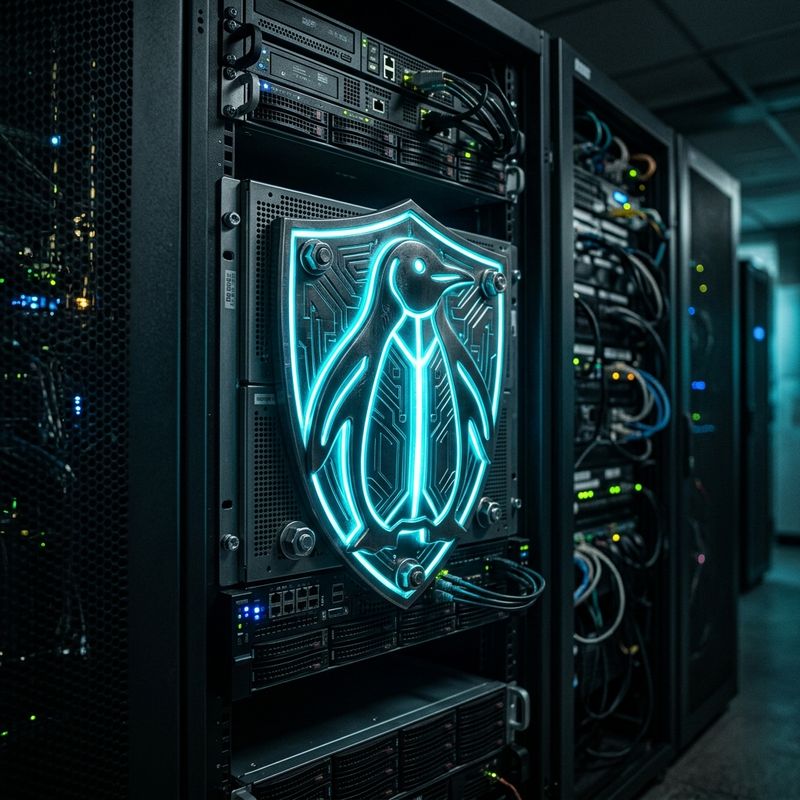 Ilustración conceptual del hardening de servidores Linux para mayor seguridad